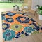 World Rug Gallery Almeria Modern Floral Flowers Indoor/Outdoor Area Rug 5' x 7' Multi 8016MULTI5X7 - alternate 1